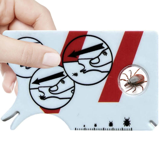 Tick Card For Children Allows Low Risk Removal Of Ticks Portable Tick Card With Magnifier For Gently Remove Ticks From People Peaceful Pleasures Health and Wellness