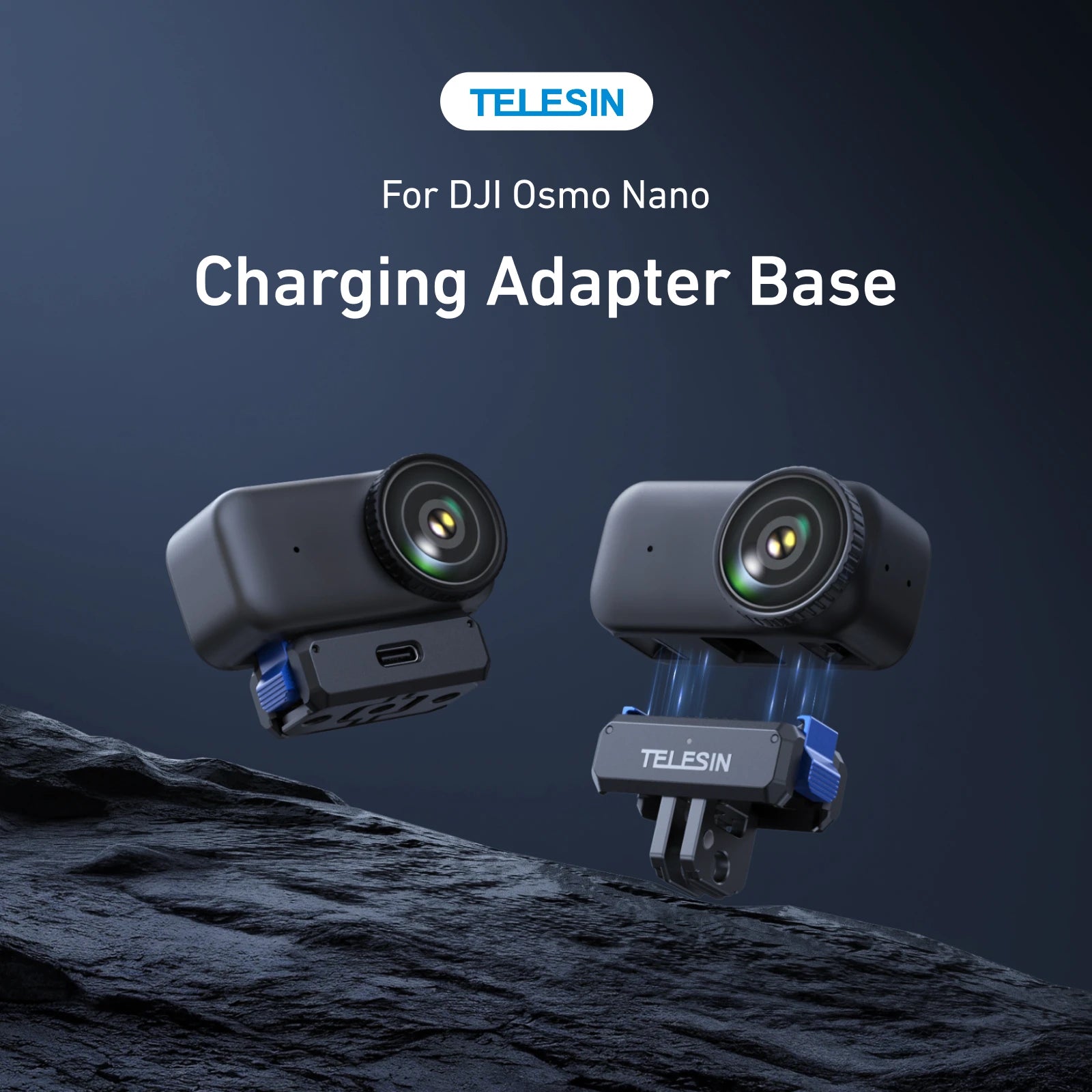 TELESIN Magnetic Qucik Release Two Claw Charging Adapter Mount For DJI OSMO Nano Accessories Dual Claw Interface Peaceful Pleasures Health and Wellness