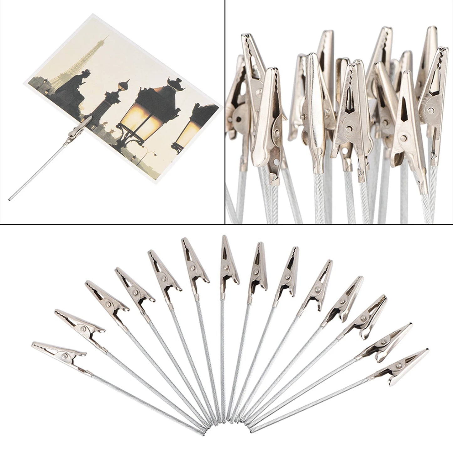 Card Wire Clip Memo Note Clip /set DIY Craft Wire Clip 10cm Clip Card Photo Clip Rustproof for for Home Peaceful Pleasures Health and Wellness