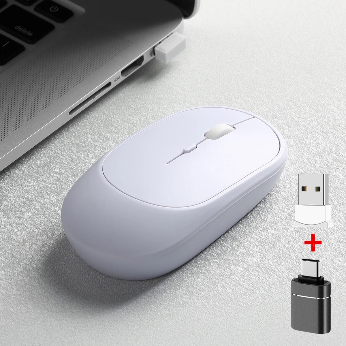 2.4Gh Wireless Gaming Mouse Dual Modes Bluetooth Ultra-Low Power Consumption,Compatible With PC Mac Computers Laptops Peaceful Pleasures Health and Wellness White with OTG