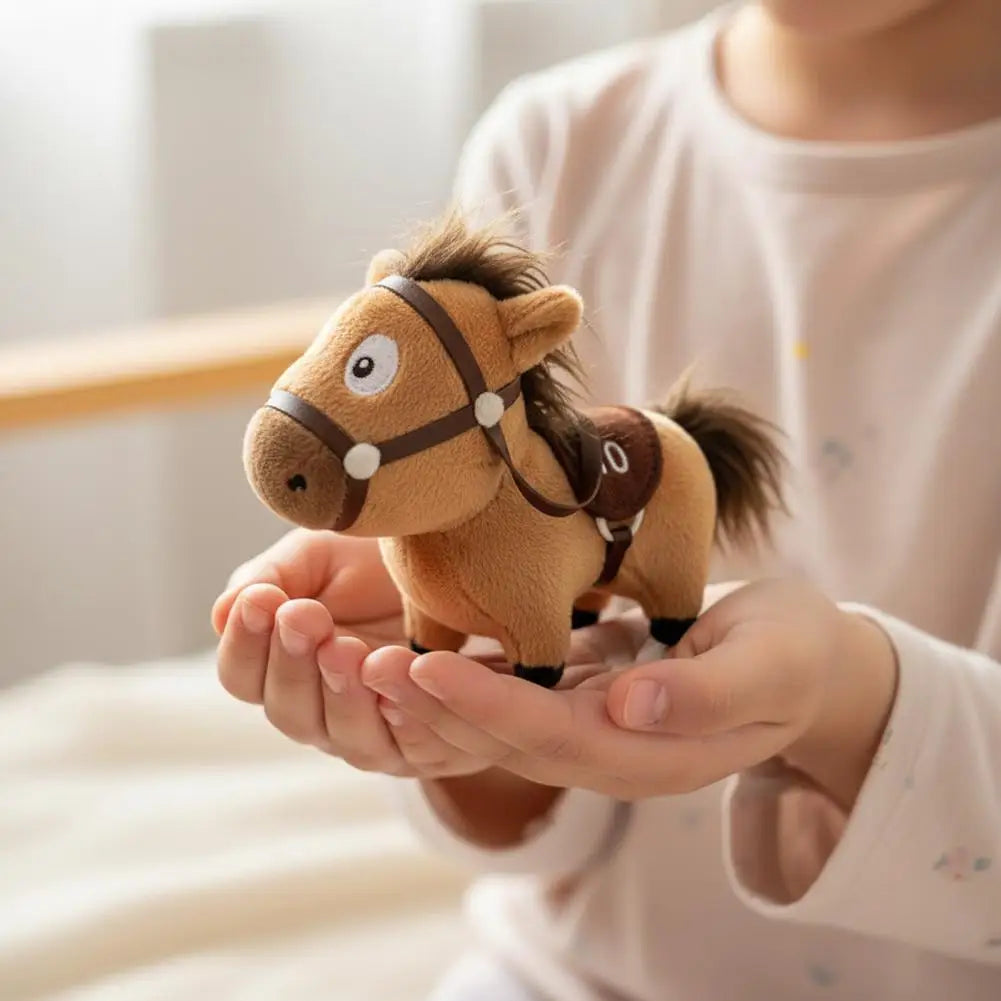 Mascot Pony Plush Toy Bag Pendant Decor Funny Keychain Horse Festival