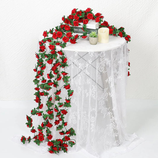Artificial Silk Rose Vine Garland – Wedding & Home Decor Artificial Flower Garland Peaceful Pleasures Health and Wellness