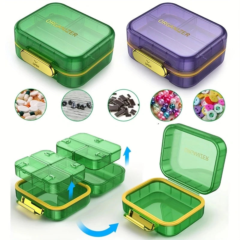 7-Compartment Travel Pill Organizer | Airtight & Moisture-Proof
