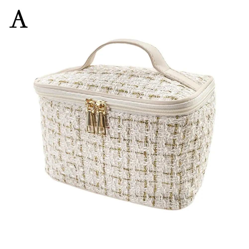 Cosmetics Bag Dual Purpose 2-in-1 Makeup Bag Large Capacity Fashion Travel Portable Cosmetics Bag for Women Men Peaceful Pleasures Health and Wellness white