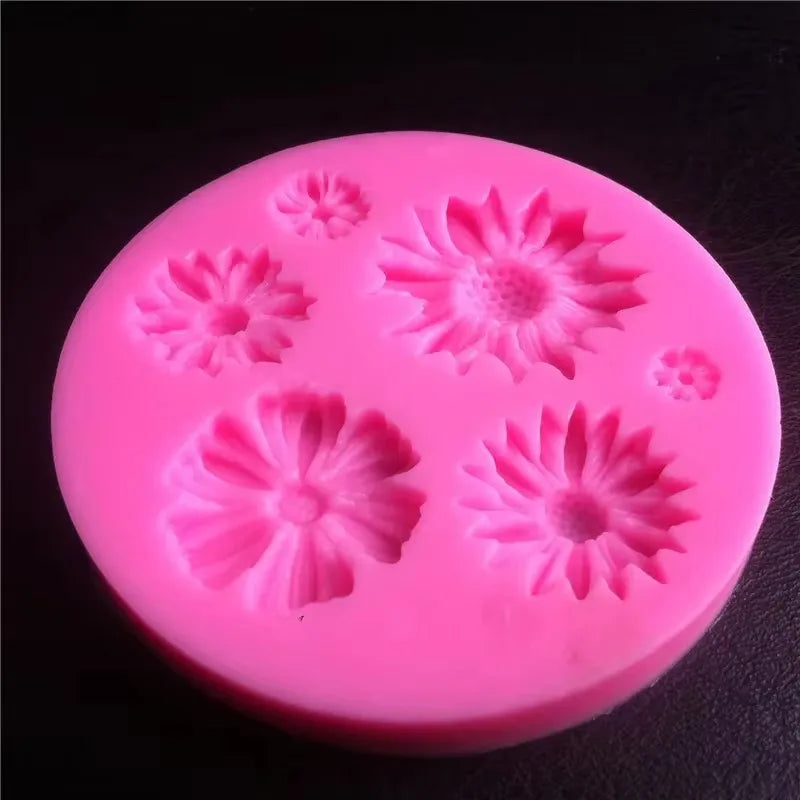 3D Daisy Flower Silicone Molds Fondant Craft Cake Chocolate Ice