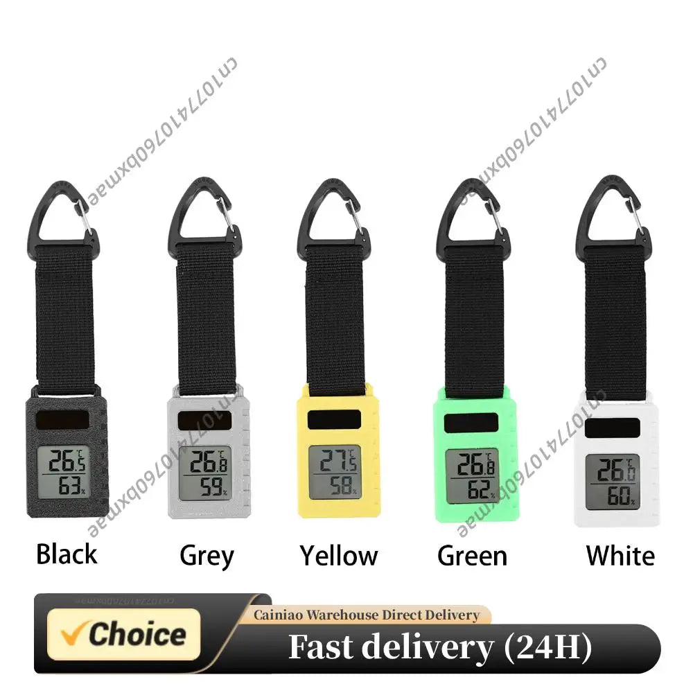 Backpacking Hiking Travel Thermometer Temperature Humidity Meter Sensor Gauge Travel Mountaineering Vehicle Pendant Keychain Peaceful Pleasures Health and Wellness