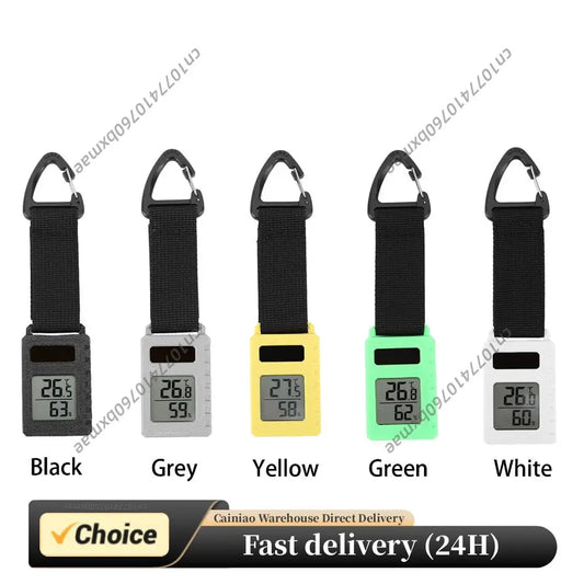 Backpacking Hiking Travel Thermometer Temperature Humidity Meter Sensor Gauge Travel Mountaineering Vehicle Pendant Keychain Peaceful Pleasures Health and Wellness