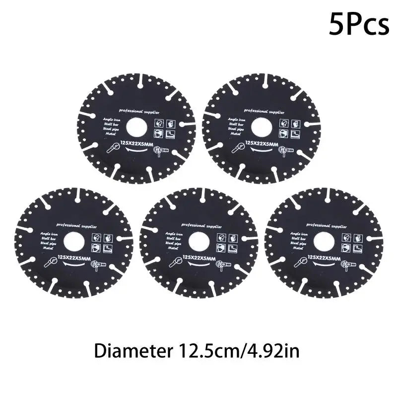 115*22*5mm/125*22*5mm Metal Cutting Diamond Plate Diamond Saw Blade Cutting Disc For Iron Steel Rods Metal Sheets Aluminum Peaceful Pleasures Health and Wellness B3-5pcs