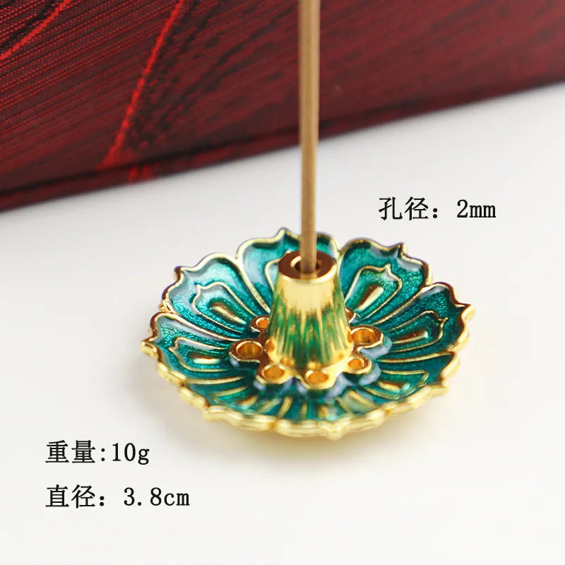 Metal Lotus Buddha Incense Burner & Stick Holder | Zen Censer