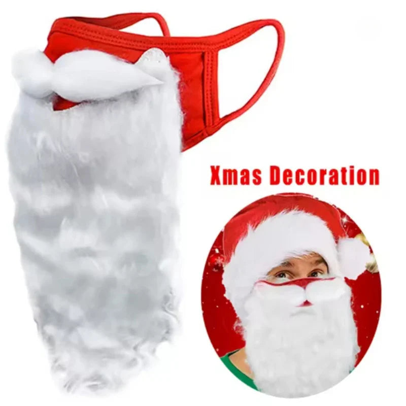 3D Santa Claus Beard Mask – Funny Reusable Xmas Cosplay