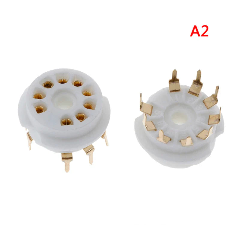 Gold-Plated 9-Pin Ceramic Tube Socket for 12AX7 ECC83 EL84