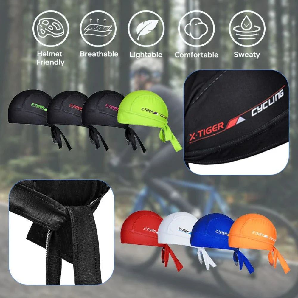 X-TIGER Cycling Bandana Cap – Breathable Quick-Dry MTB Headwear