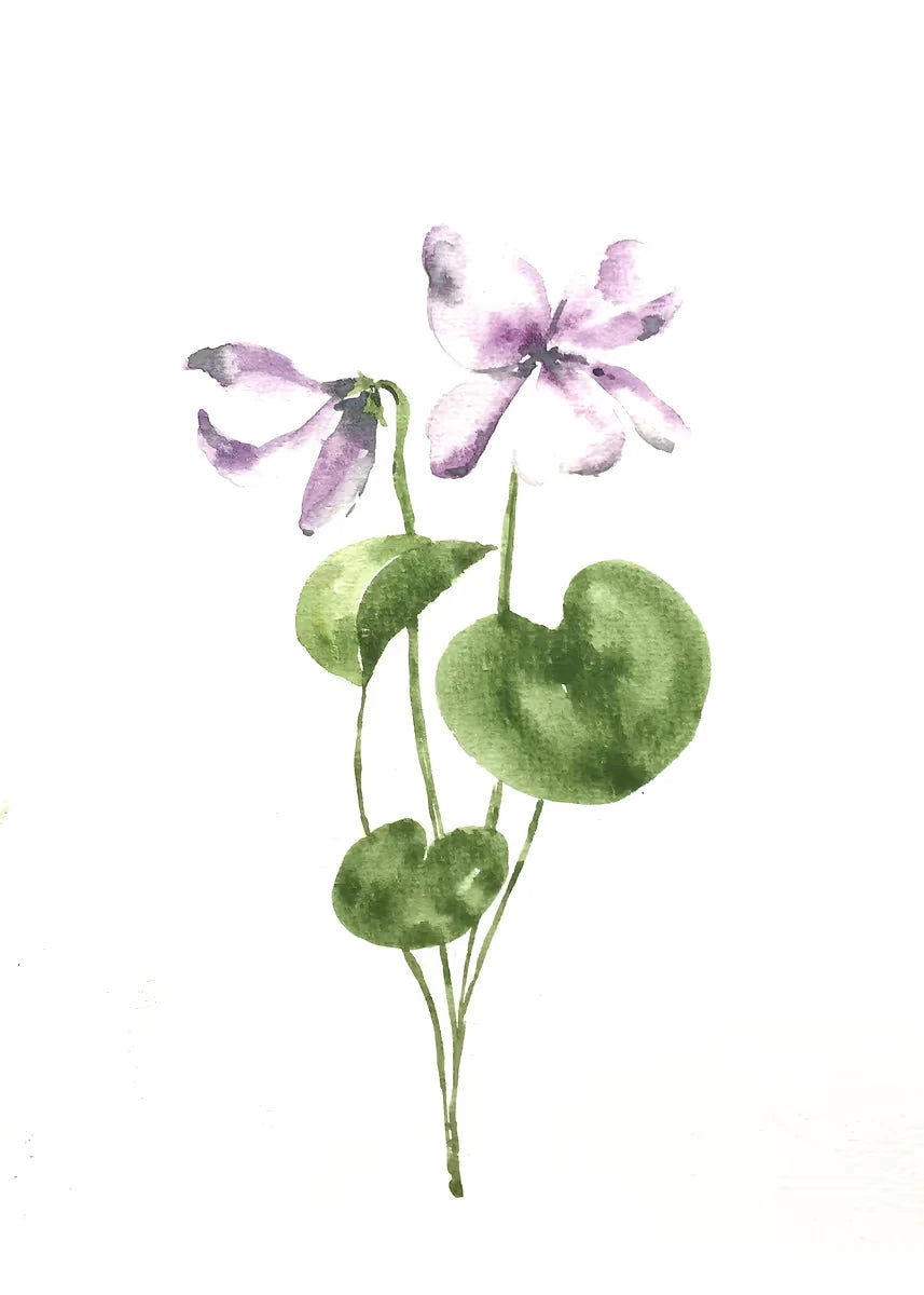 Watercolor Floral Canvas Wall Art Print | Unframed Poster