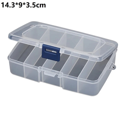 1PC Plastic Tool Screws IC Storage Box Craft Organizer Small Part Container Case 5-Grid Transparent Tool Storage Case Tools Box Peaceful Pleasures Health and Wellness