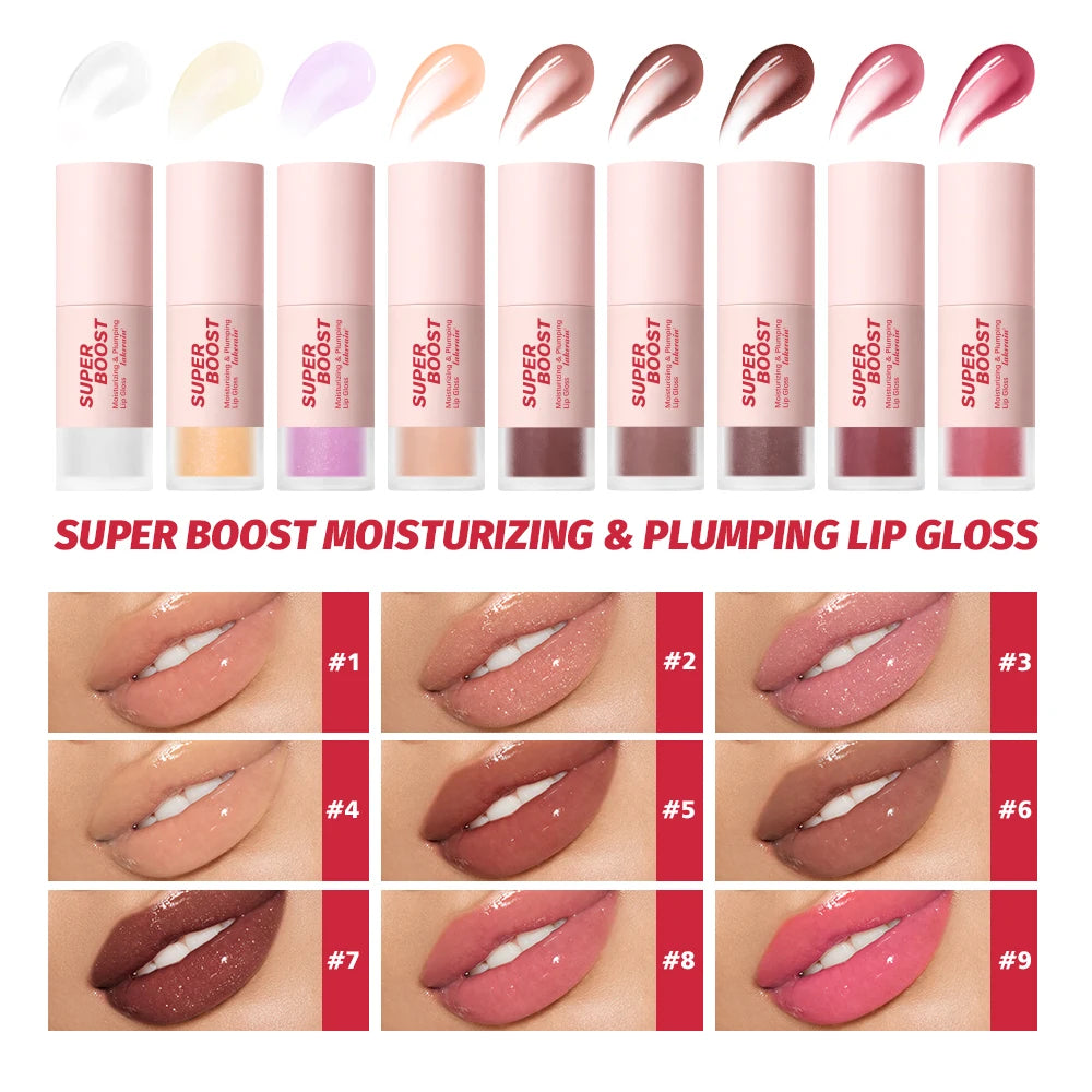 Lakerain Moisturizing Plumping Lip Gloss – Mirror Shine, 9 Shades Lip Gloss Peaceful Pleasures Health and Wellness