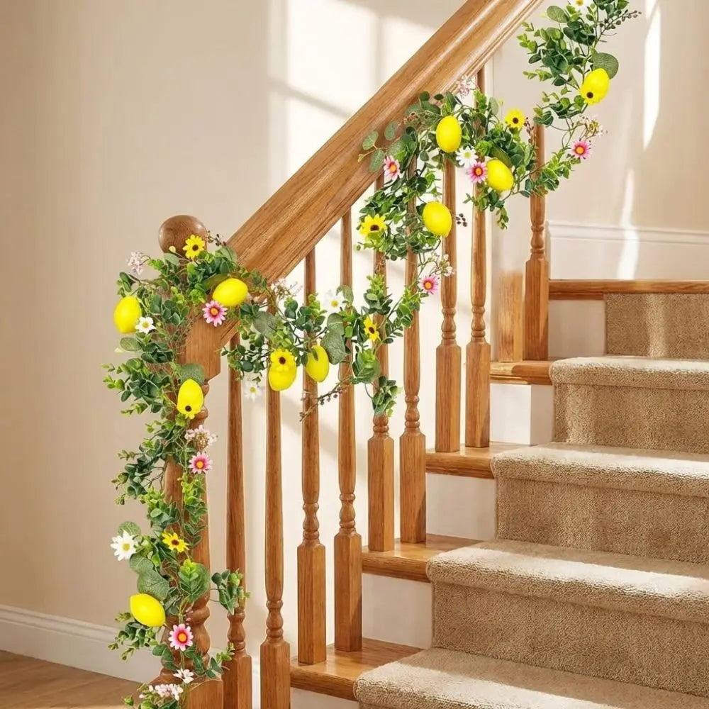 Artificial Lemon Vine Branch 200CM – Realistic Silk Faux Decor