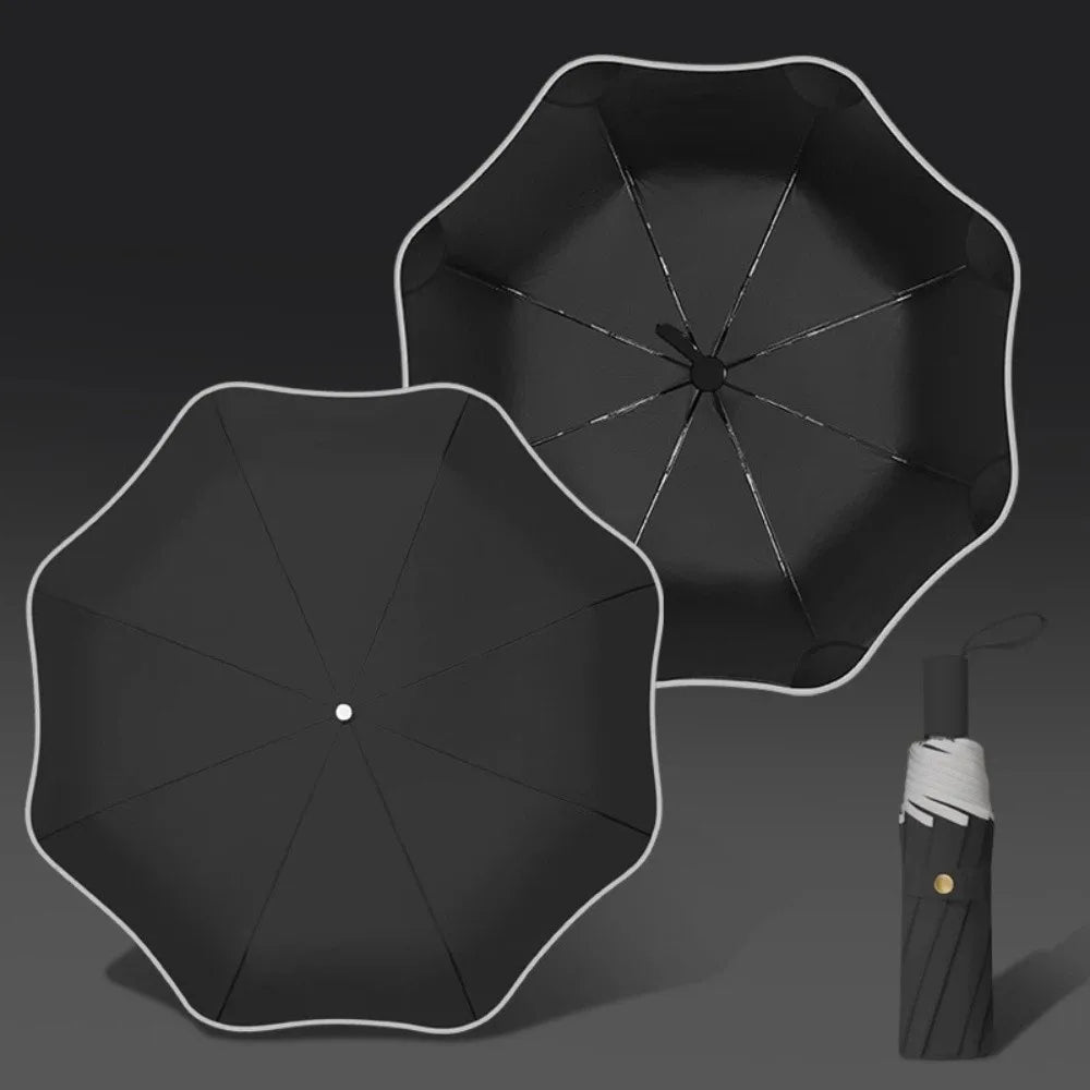 UV Protection 3-Fold Windproof Sunshade Umbrella | Reflective Edge