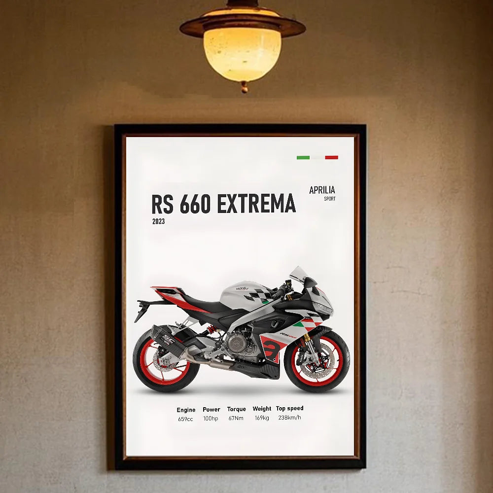 Classic A-Aprilia-es motorcycle Poster HD art sticky wall waterproof home living room bedroom bar aesthetic decoration Peaceful Pleasures Health and Wellness