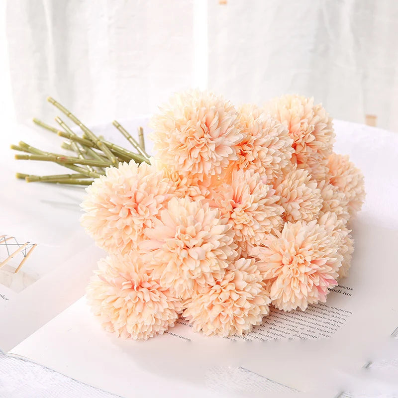 Silk Dandelion Flower Ball – Artificial Wedding Bouquet Decor