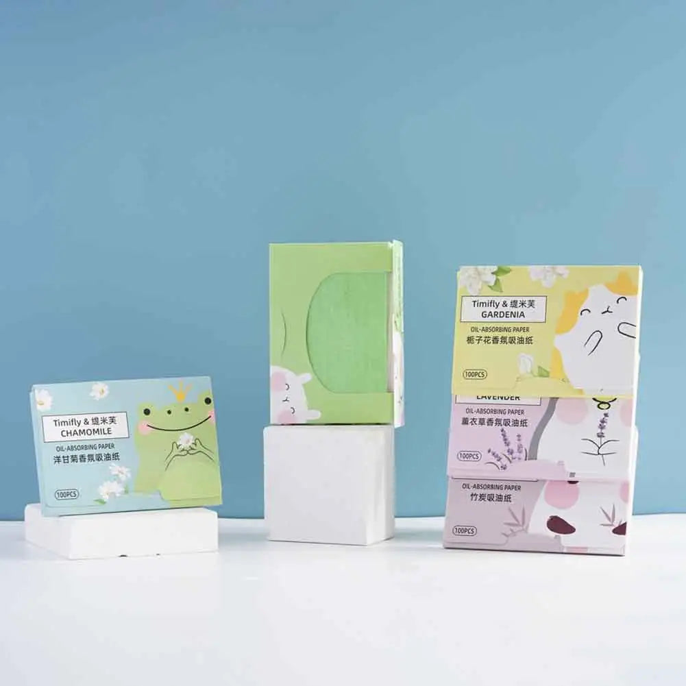 Green Tea Facial Oil Absorbing Sheets 100 Pcs | Blotting Paper