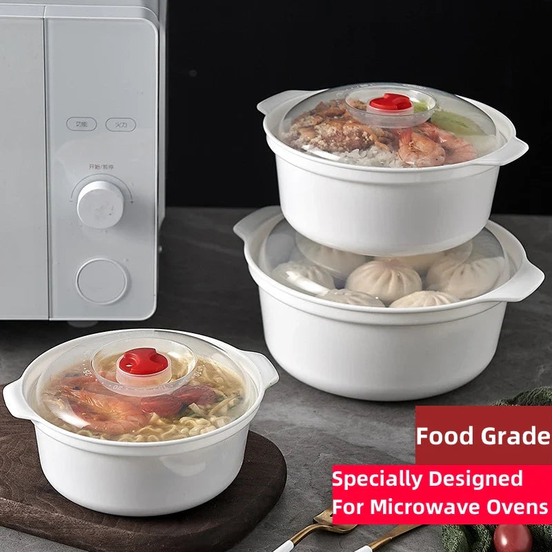 BPA-Free 1.2L Microwavable Heating Bowl with Lid | Dishwasher Safe