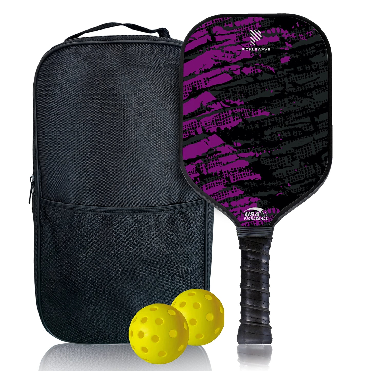USAPA Pickleball Paddle | Fiberglass, Edgeless, High Grit & Spin