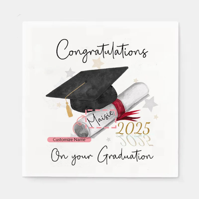 Personalized 2025 Graduation Paper Napkins – Class of 2025