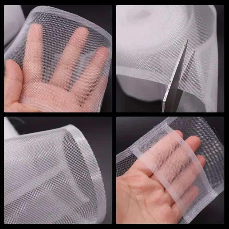 Roll White Curtain Tape Transparent Nylon Rod Pocket Home Textile
