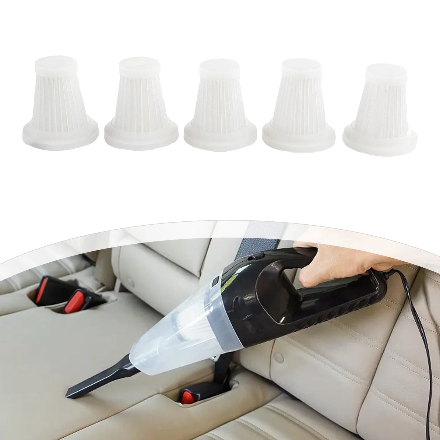 2 3 Reusable Car Vacuum Cleaner Filters Replace Accessories Washable