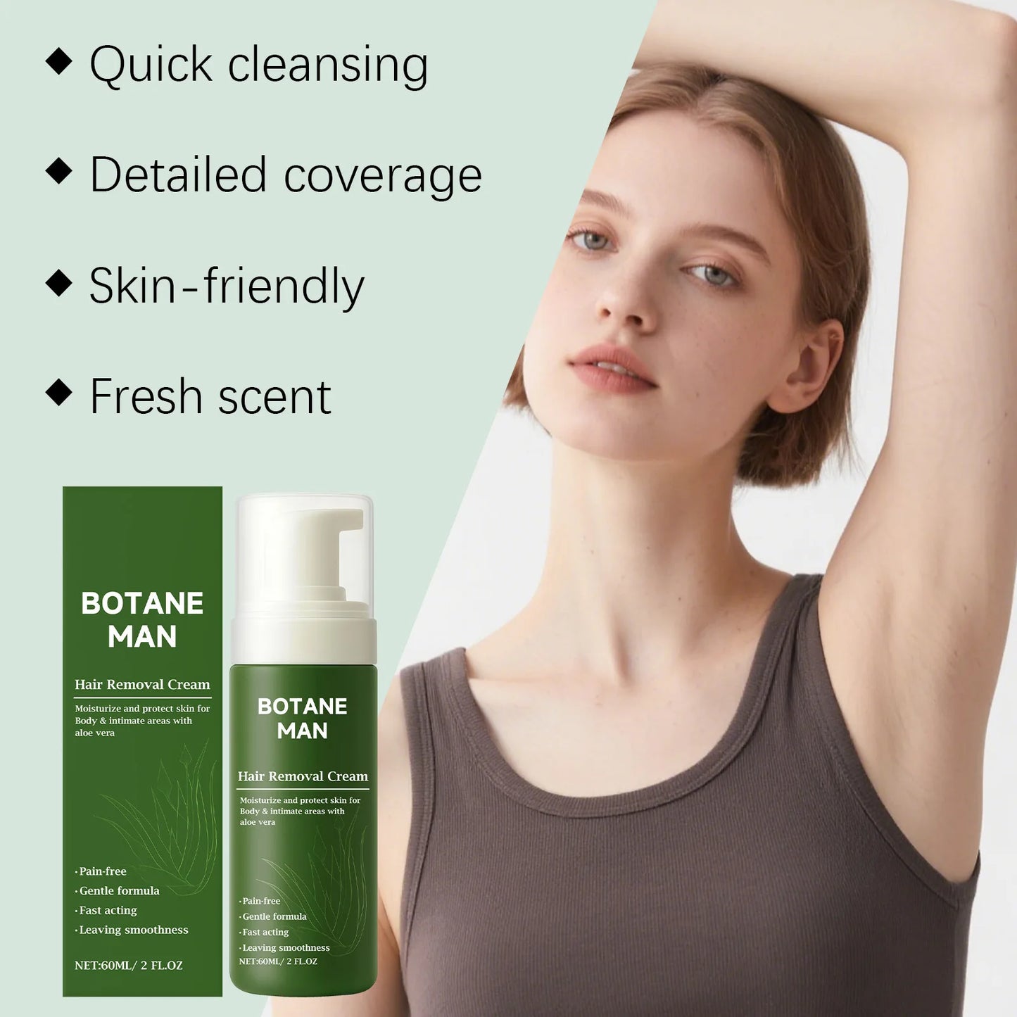 Hair Removal Mousses Gentle Formula Remove Reduce Hair Growth Hydrating Skin Silky Smooth Painless Moisturized Hair Remove Cream Peaceful Pleasures Health and Wellness