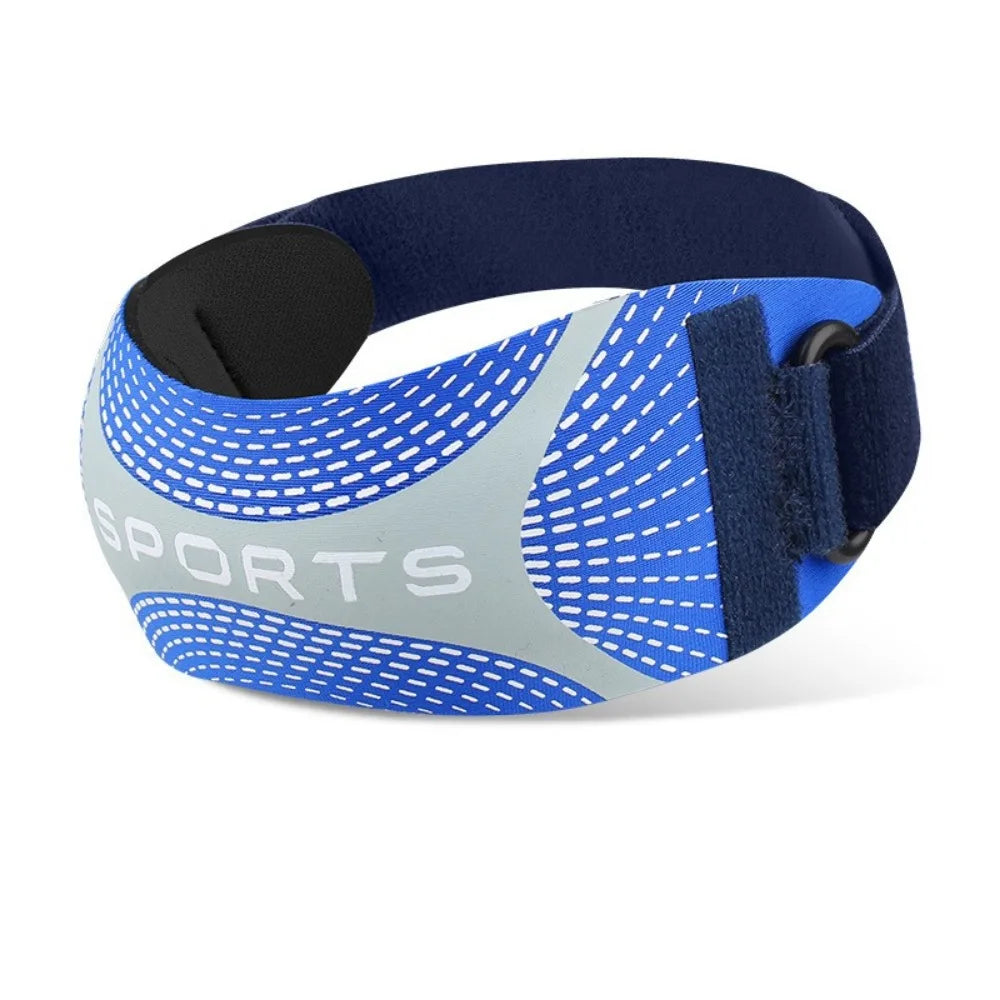 Shock Absorption Patella Belt Breathable Sweat-Wicking Knee Protection Strap Thickened Knee Protection Sport Knee Wrap Peaceful Pleasures Health and Wellness Blue
