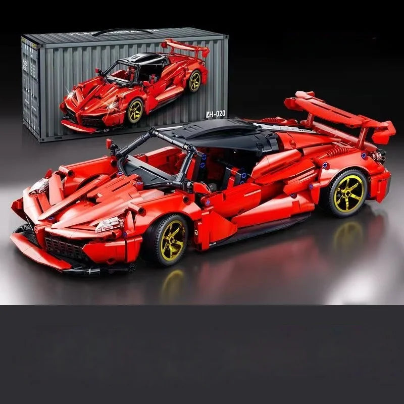 1000+pcs MOC Technical Compatible Ferrari Laferrari Supercar Building
