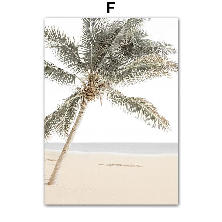 Summer Beach Canvas Wall Art | Surf Landscape Beige Poster Canvas Wall Art Peaceful Pleasures Health and Wellness T80480-06 20x30cm Unframed