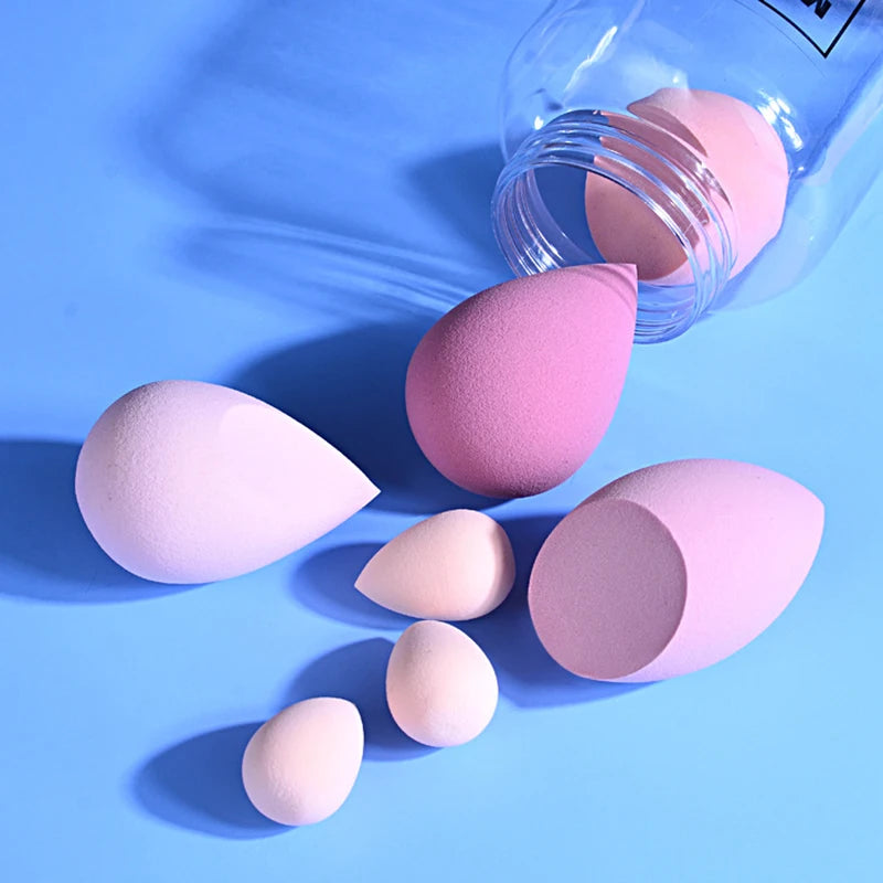 7PCS Drifting Bottle Beauty Egg Dry And Wet Dual-Purpose No Powder Makeup Egg Sponge Powder Puff Set Makeup Tools Peaceful Pleasures Health and Wellness