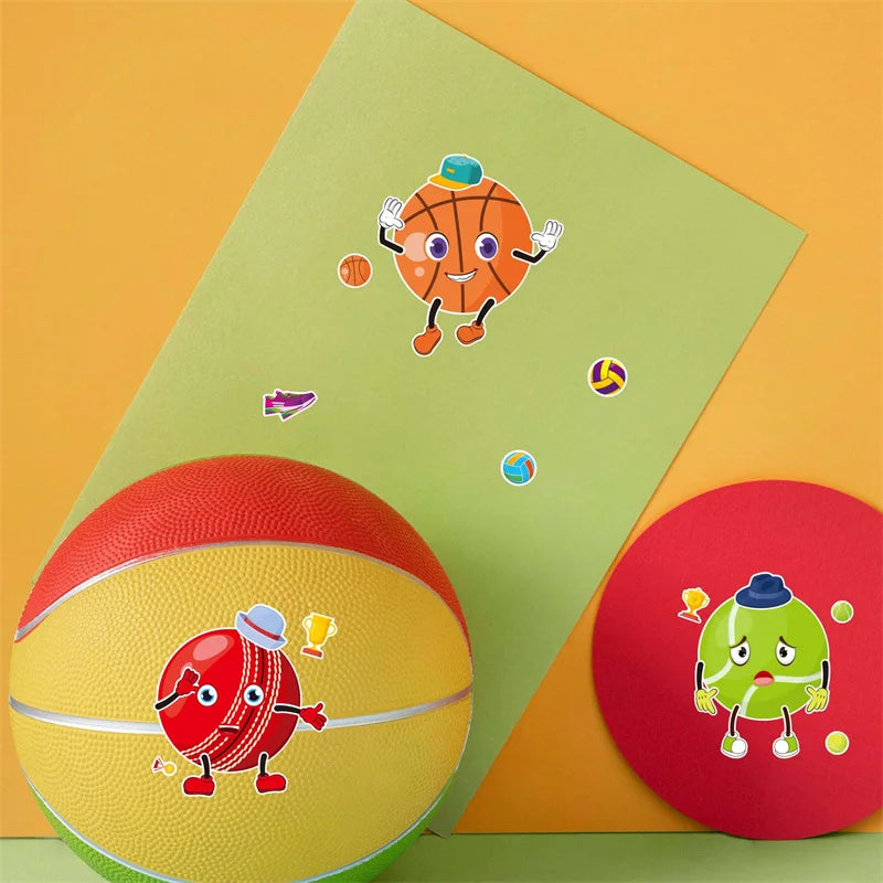 Make Sport Balls Puzzle Sticker Kids Party Game Toys DIY Football