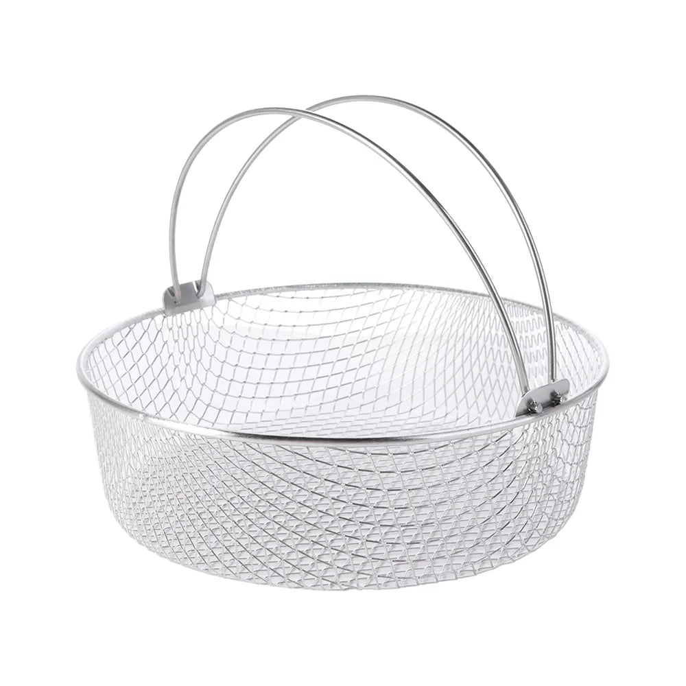 Stainless Steel Air Fryer Basket & Baking Tray with Handles