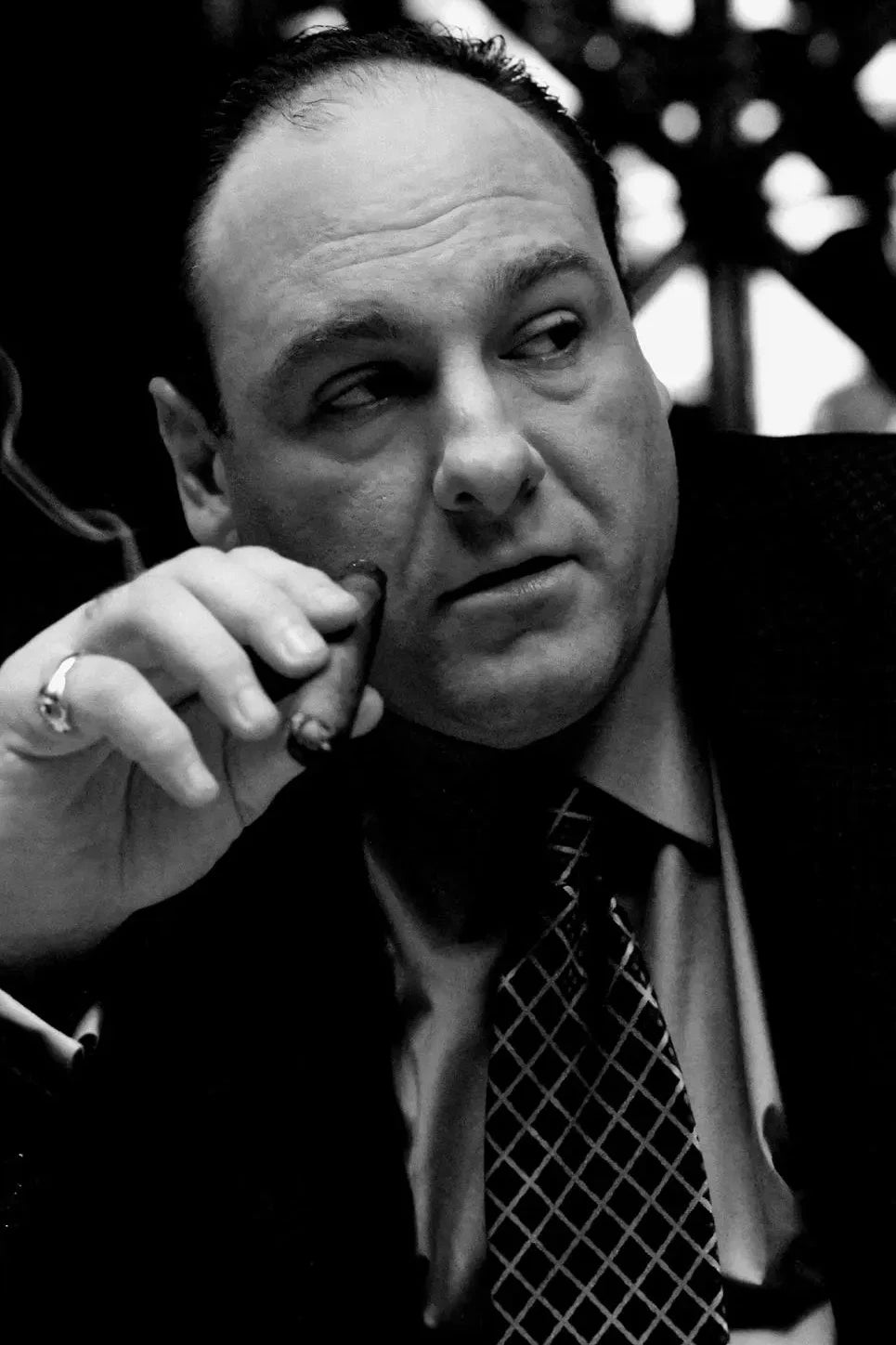 Classic The Sopranos Canvas Wall Art Retro TV Show Family Character Smoking Poster Vintage Home Room Decoration for Fans Peaceful Pleasures Health and Wellness