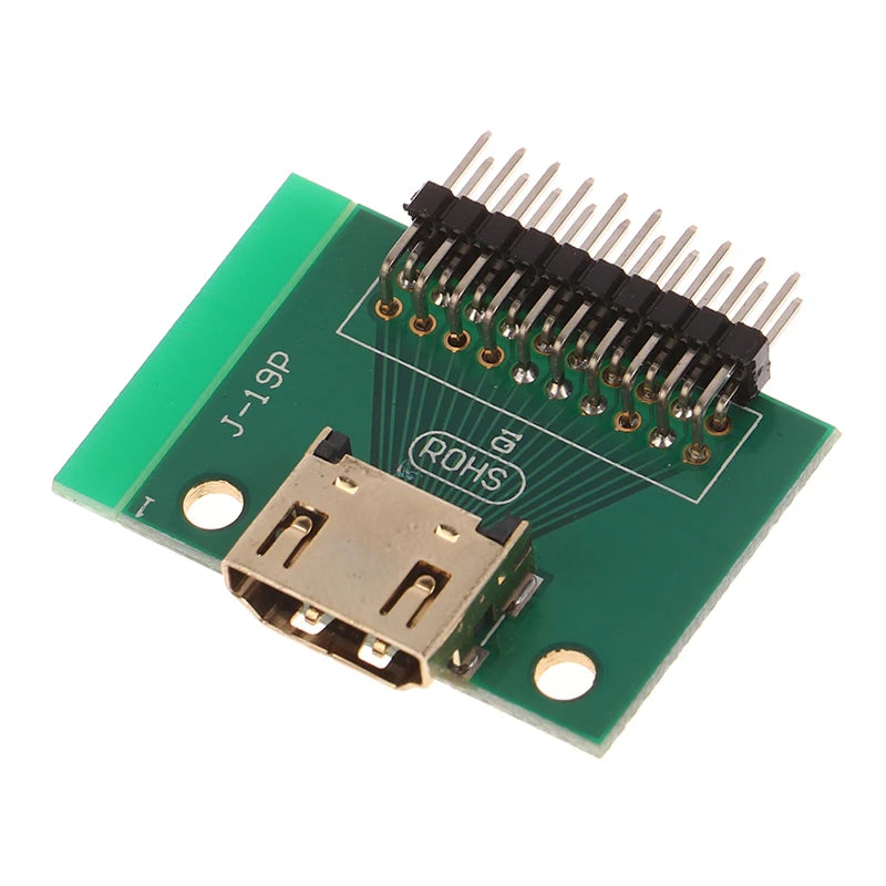 HDMI 19-Pin Test Socket Adapter PCB Breakout Board PCB Breakout Board Peaceful Pleasures Health and Wellness boardbend pin