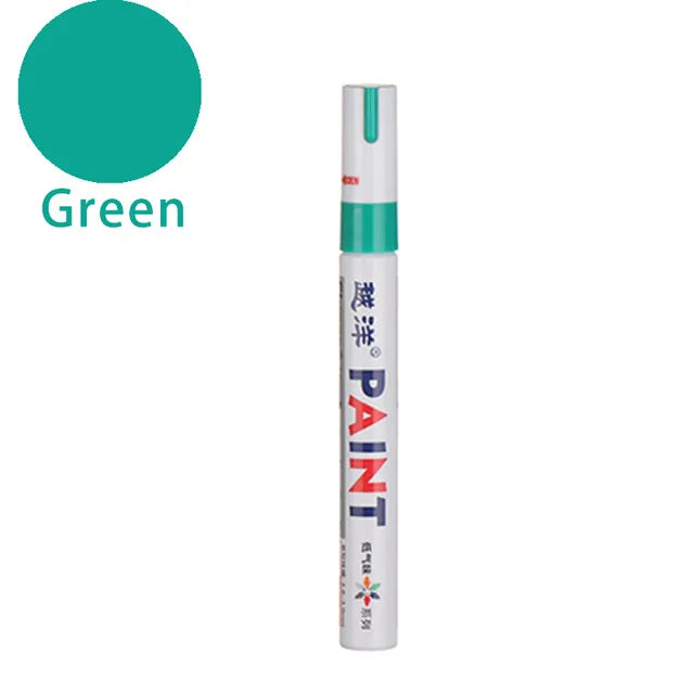 12 White Waterproof Rubber Permanent Paint Marker Pen Car Tyre Tread