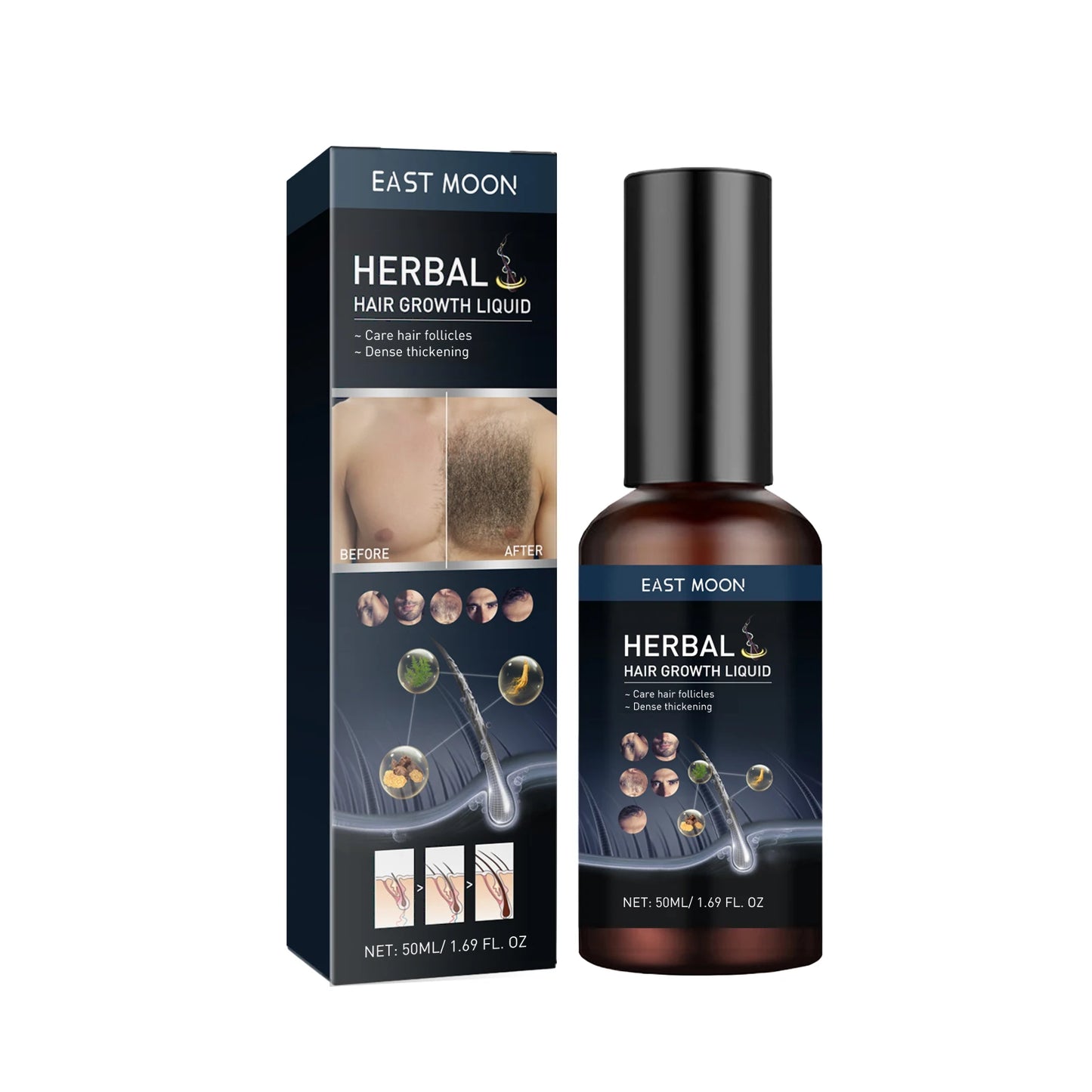 Men's Beard & Hair Growth Essential Oil – 50ml Nourishing Treatment