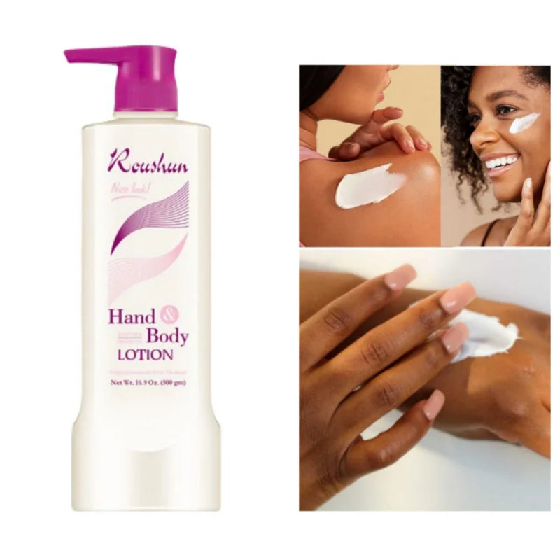 ROUSHUN body lotion 500mlLarge Capacity Moisturizing Body Lotion Refreshing Non-Greasy Long-Lasting Fragrance All-Season Body Lo Peaceful Pleasures Health and Wellness