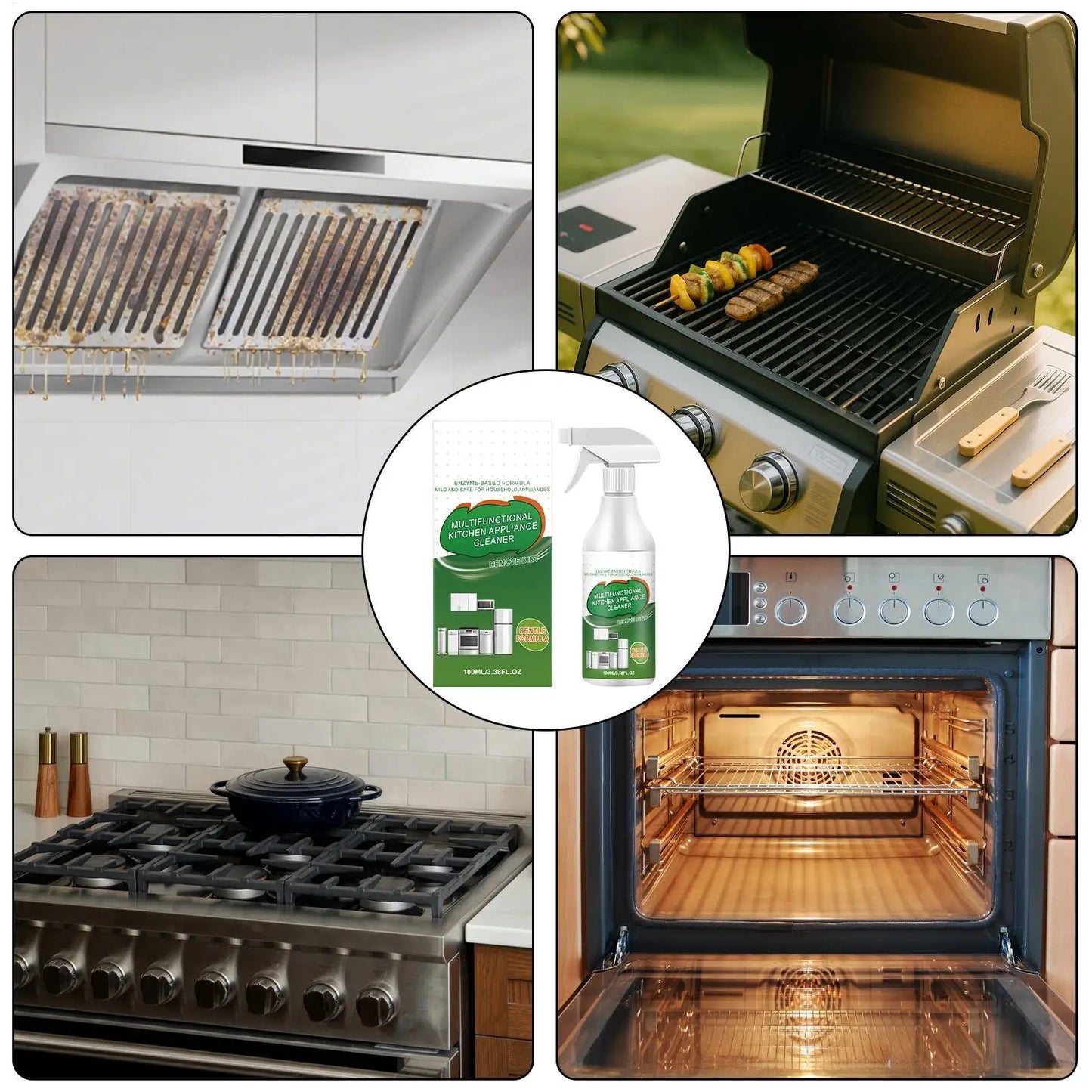 Kitchen Degreaser Spray 100ml – Oven, Stovetop & Hood Cleaner