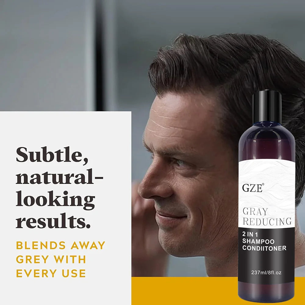 GZE Grey Reducing 2-in-1 Shampoo & Conditioner – 237ml