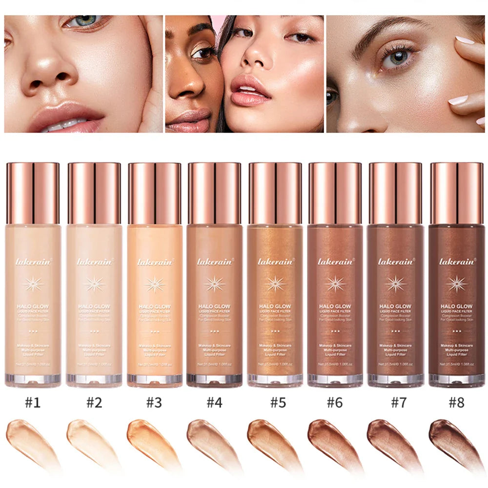 Halo Glow Liquid Highlighter – 8 Shades | Face & Body