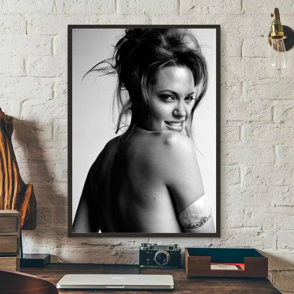 Angelina Jolie HD Poster – Waterproof PVC Wall Art Decor Wall Art Poster Peaceful Pleasures Health and Wellness