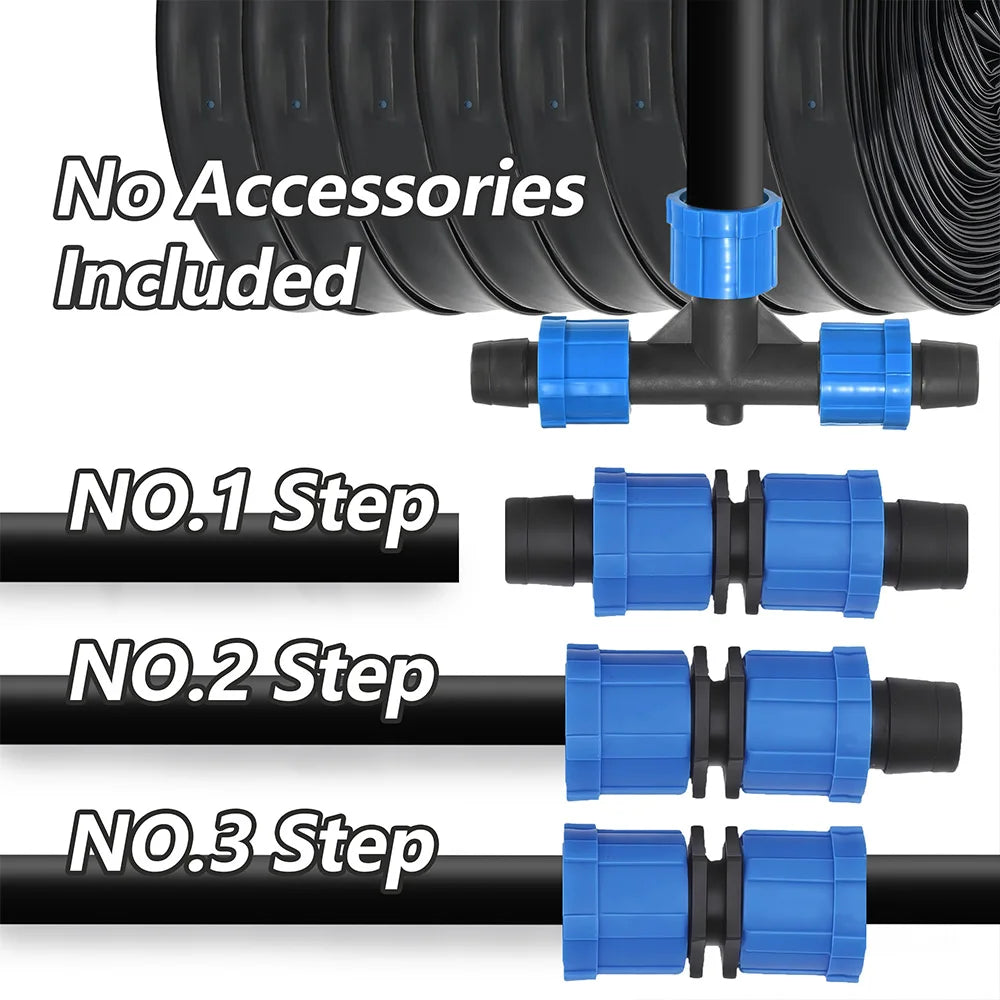 50/100m Drip Tape Watering Farm Agricultural Irrigation Soaker Hose Dripper 16mm PE Tubing Spacing 10-40cm for Garden Greenhouse Peaceful Pleasures Health and Wellness