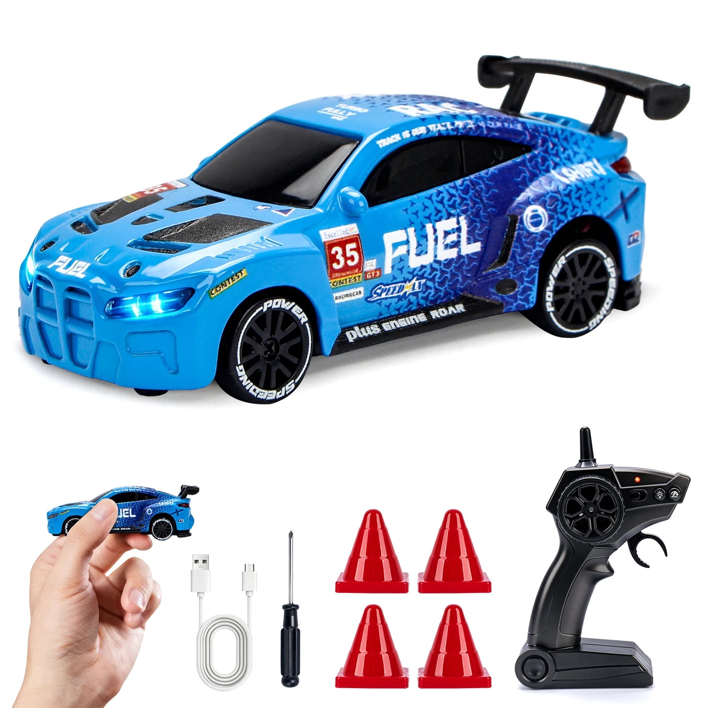 1 64 Speed Drift RC Car Mini Racing Model Light 4WD Remote Control