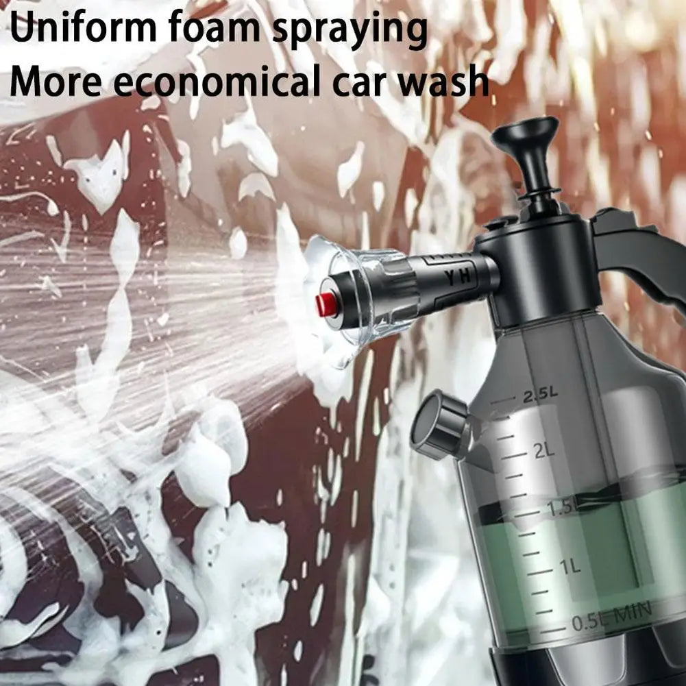 2.5L Car Wash Foam Sprayer Bottle Hand-held Foam Watering Can Air Pressure Spraye Window Glass Car Cleaning Tools Peaceful Pleasures Health and Wellness