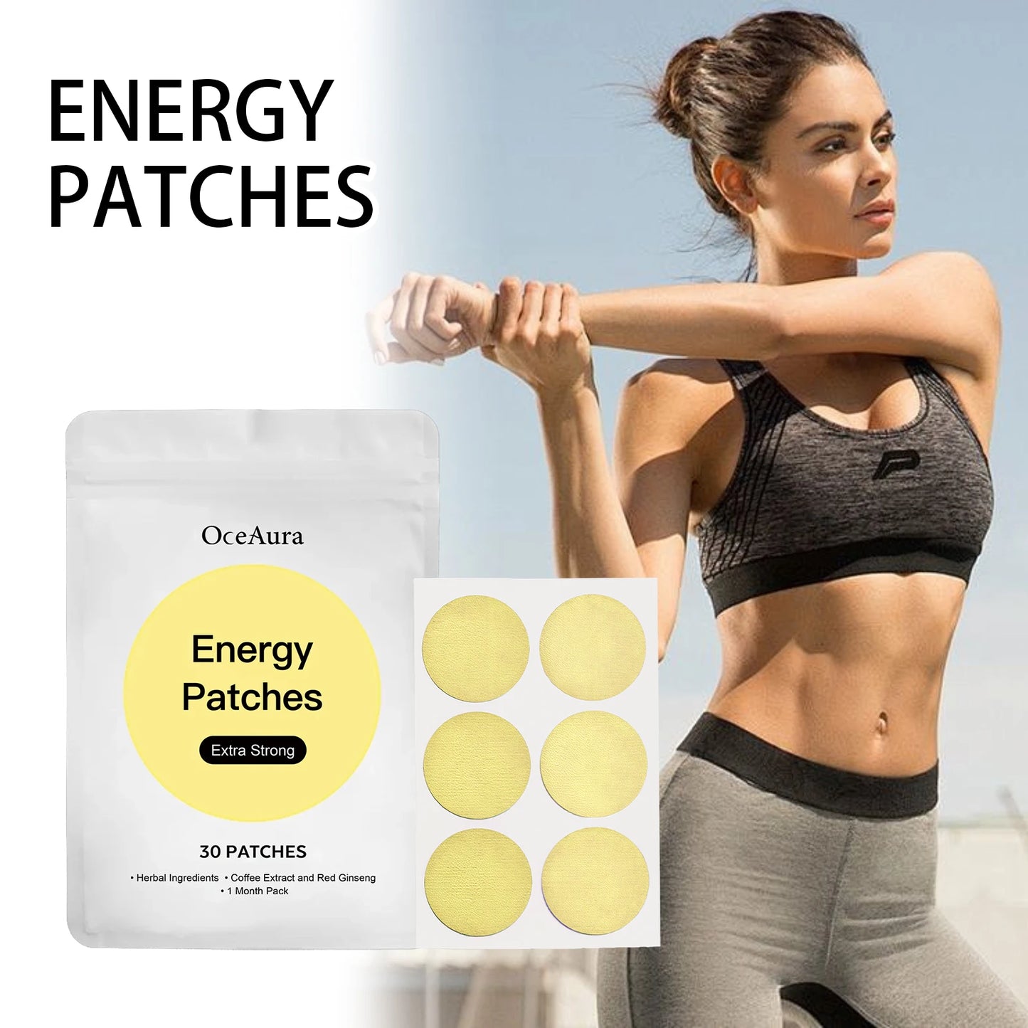 30-Pack Yellow Body Care Patches | Gentle Daily Formula