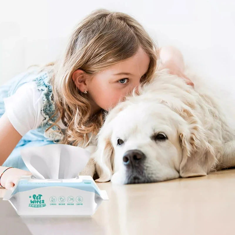 Pet Wipes Dogs & Cats 80 Pack – Tear Stain & Body Cleaning
